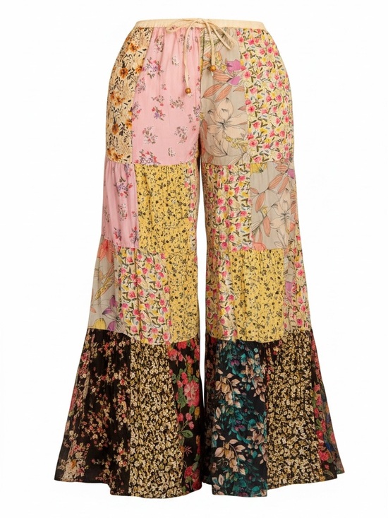 Pants - Young Threads Phoebe Patchwork Wide Leg Pants NWOT